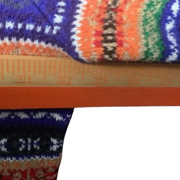 Tommy‎ Hilfiger Lux Cotton Fair Isle Striped Sweater Multicolor Men Large - Picture 5 of 7